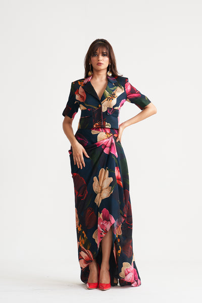 Wild rosette Drape Skirt