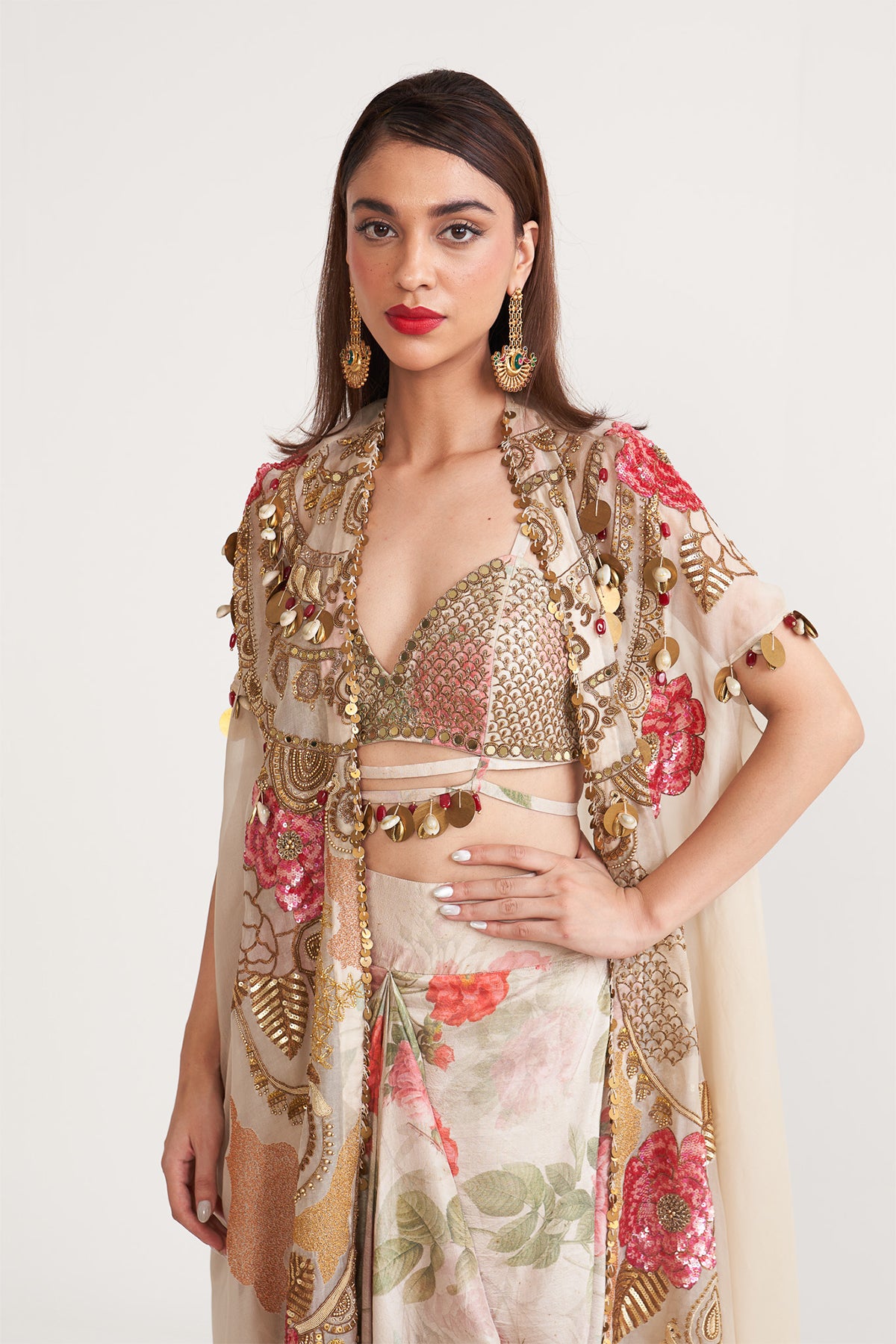 Organza cape & skirt set