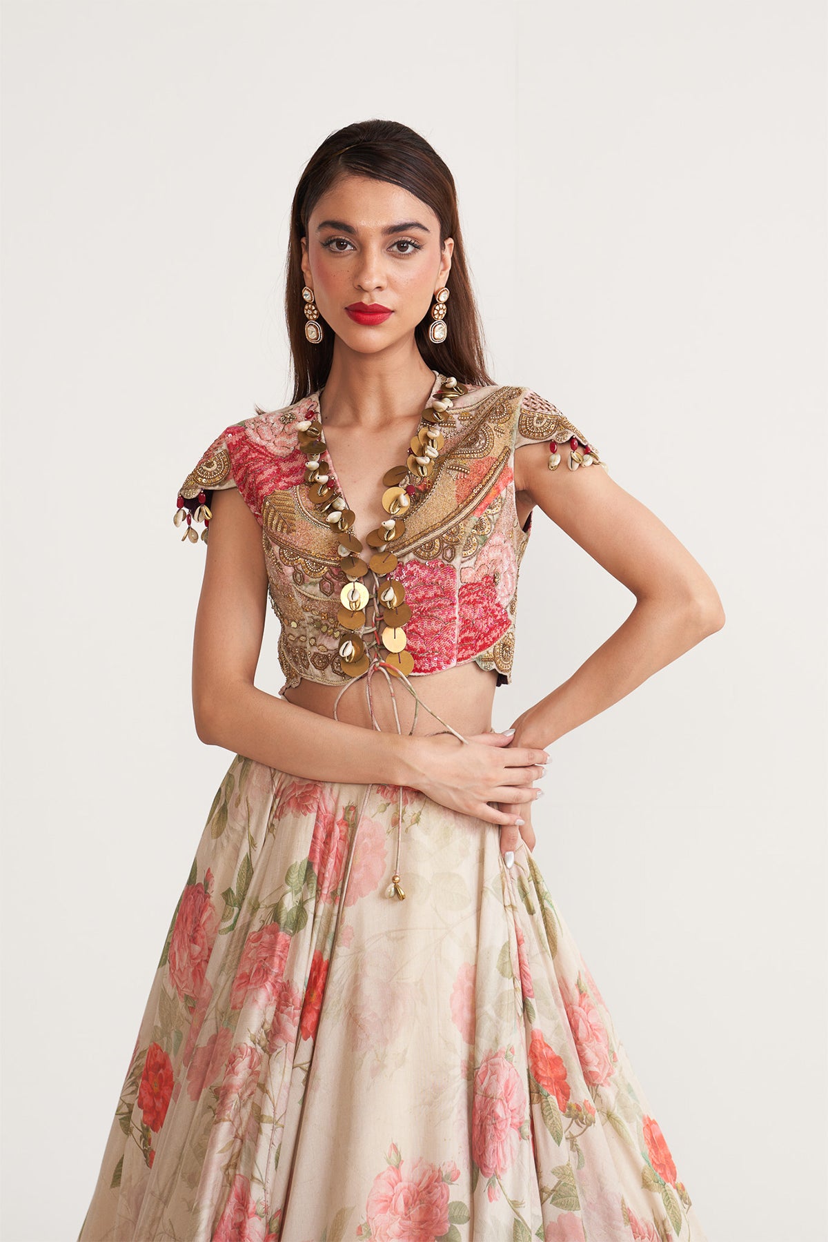 Waist coat skirt set