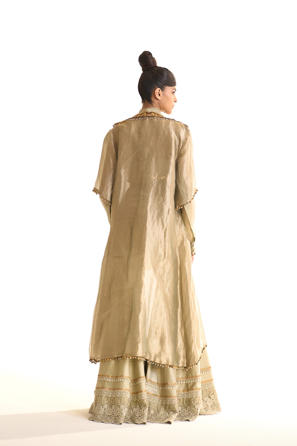 Aqua pearl jacket garara set