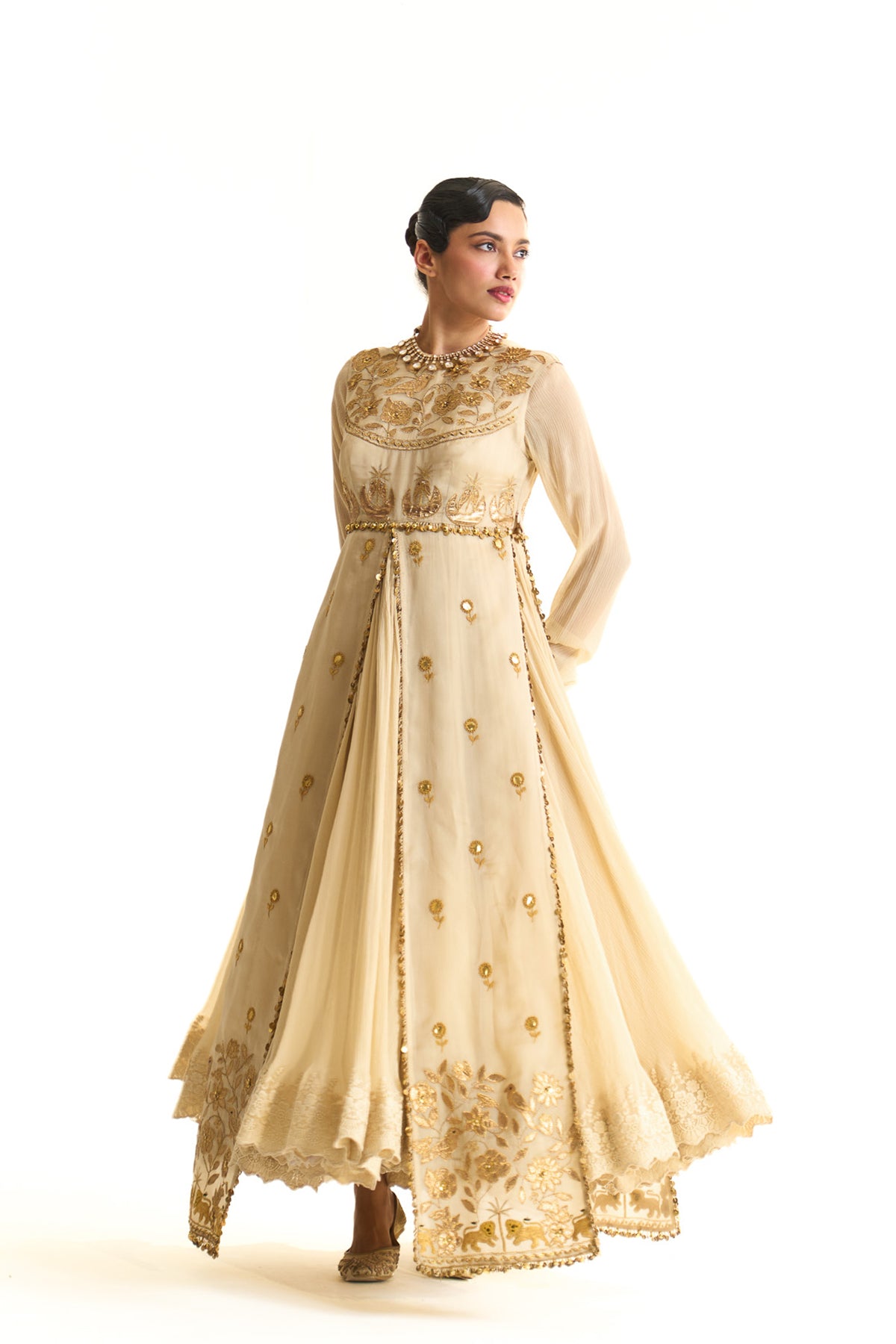 Chaand baag Anarkali jacket set