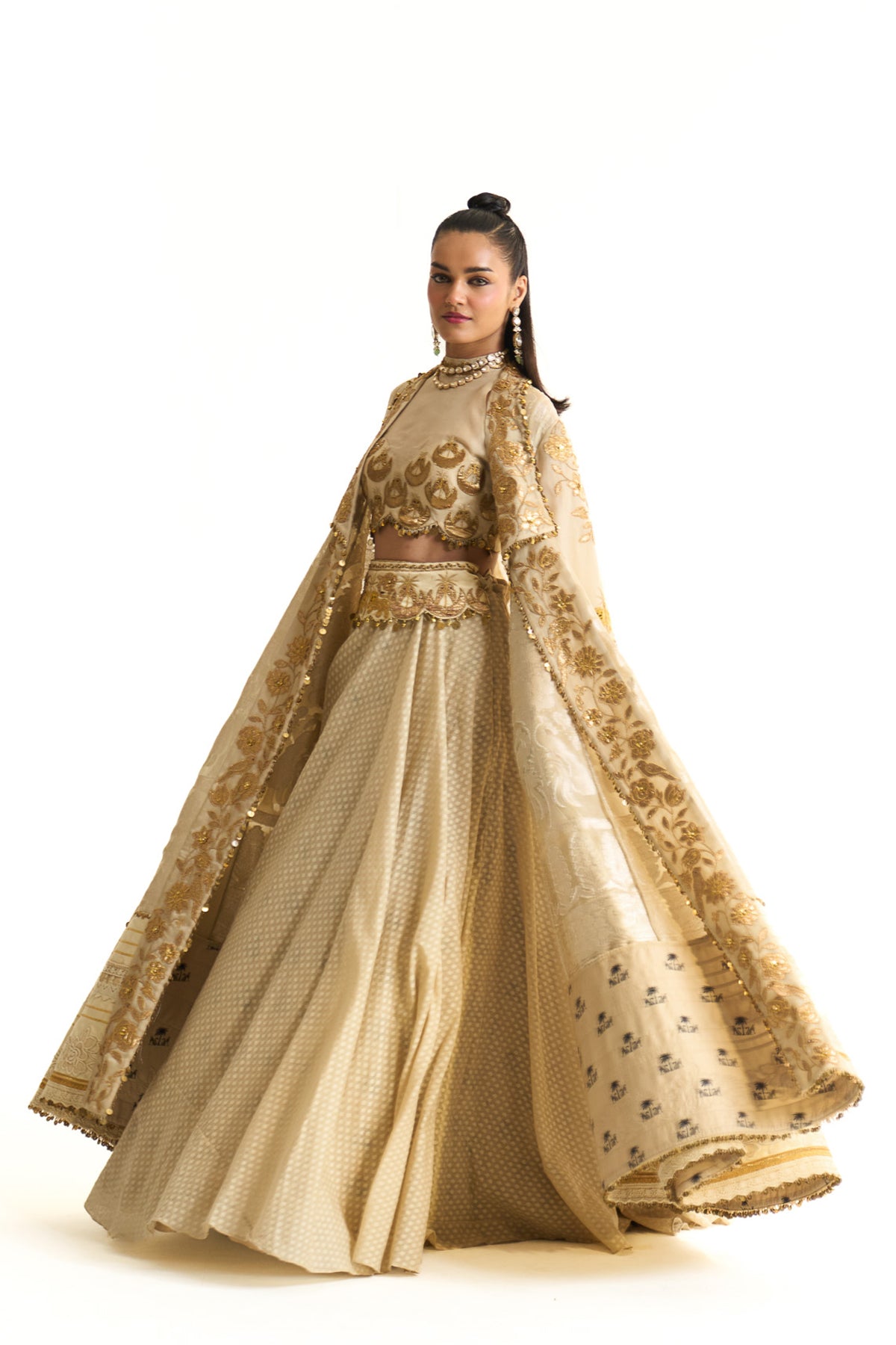 Chaand baag Banarsi long jacket set