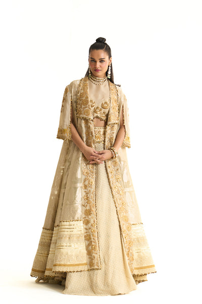 Chaand baag Banarsi long jacket set