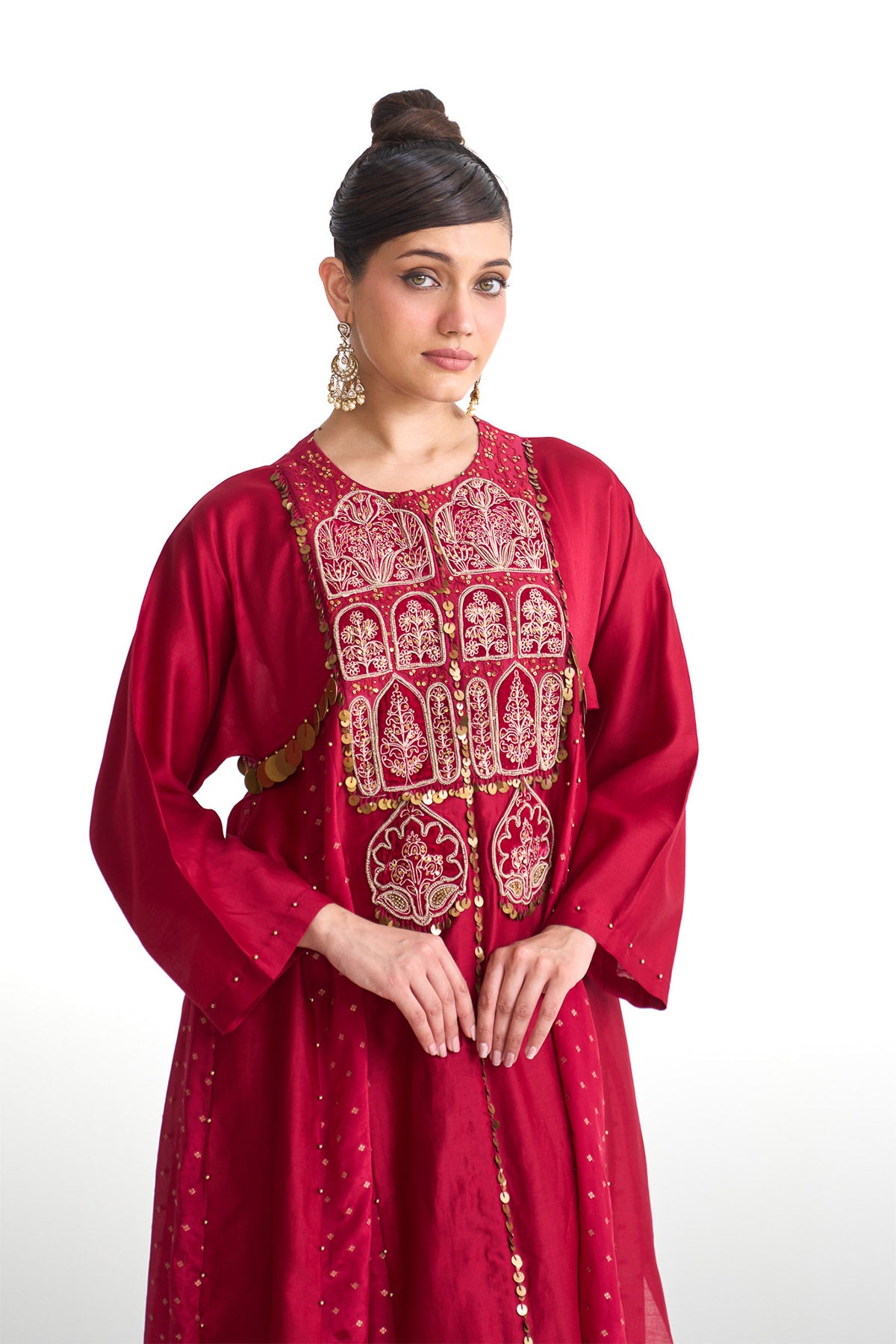 Chandni kalidar yoke tunic kurta set