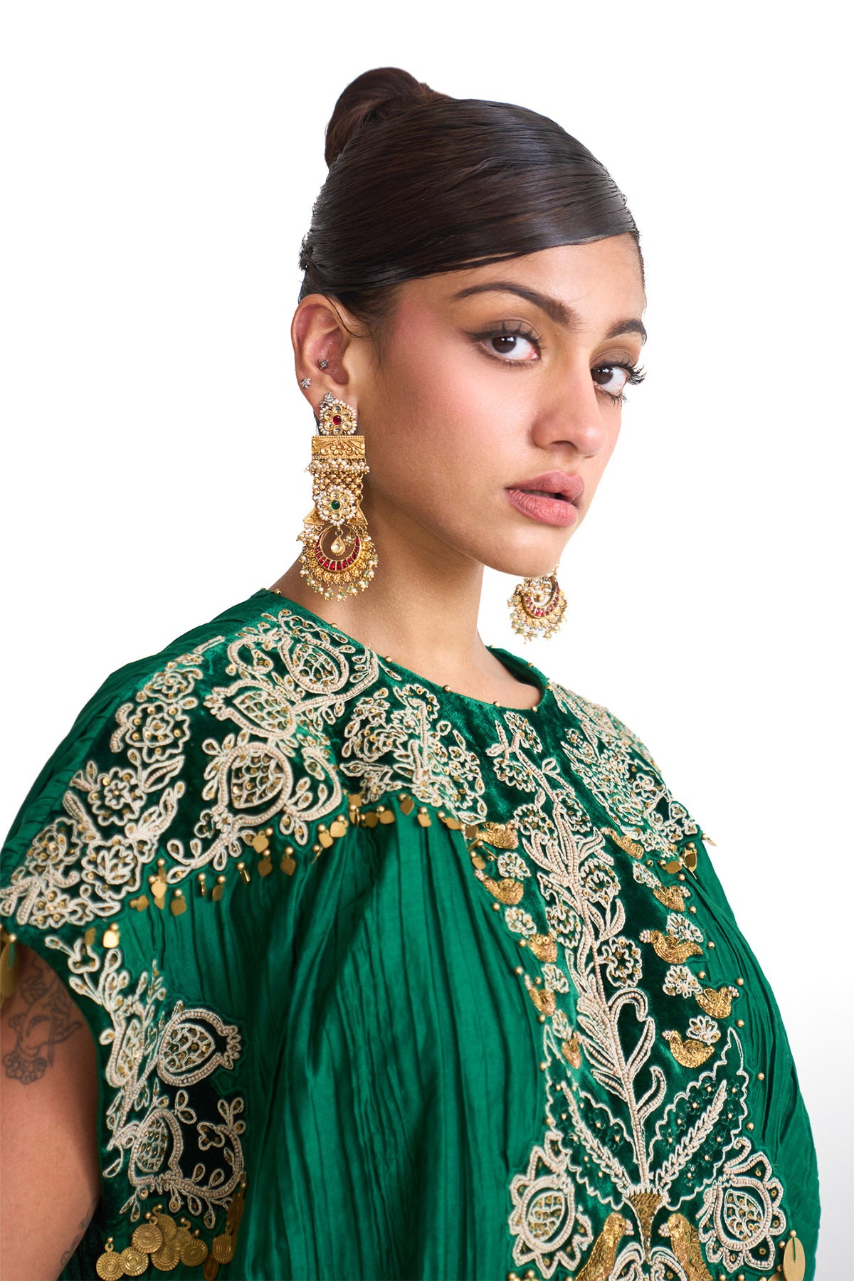 Chandni wrinkle dori tunic set