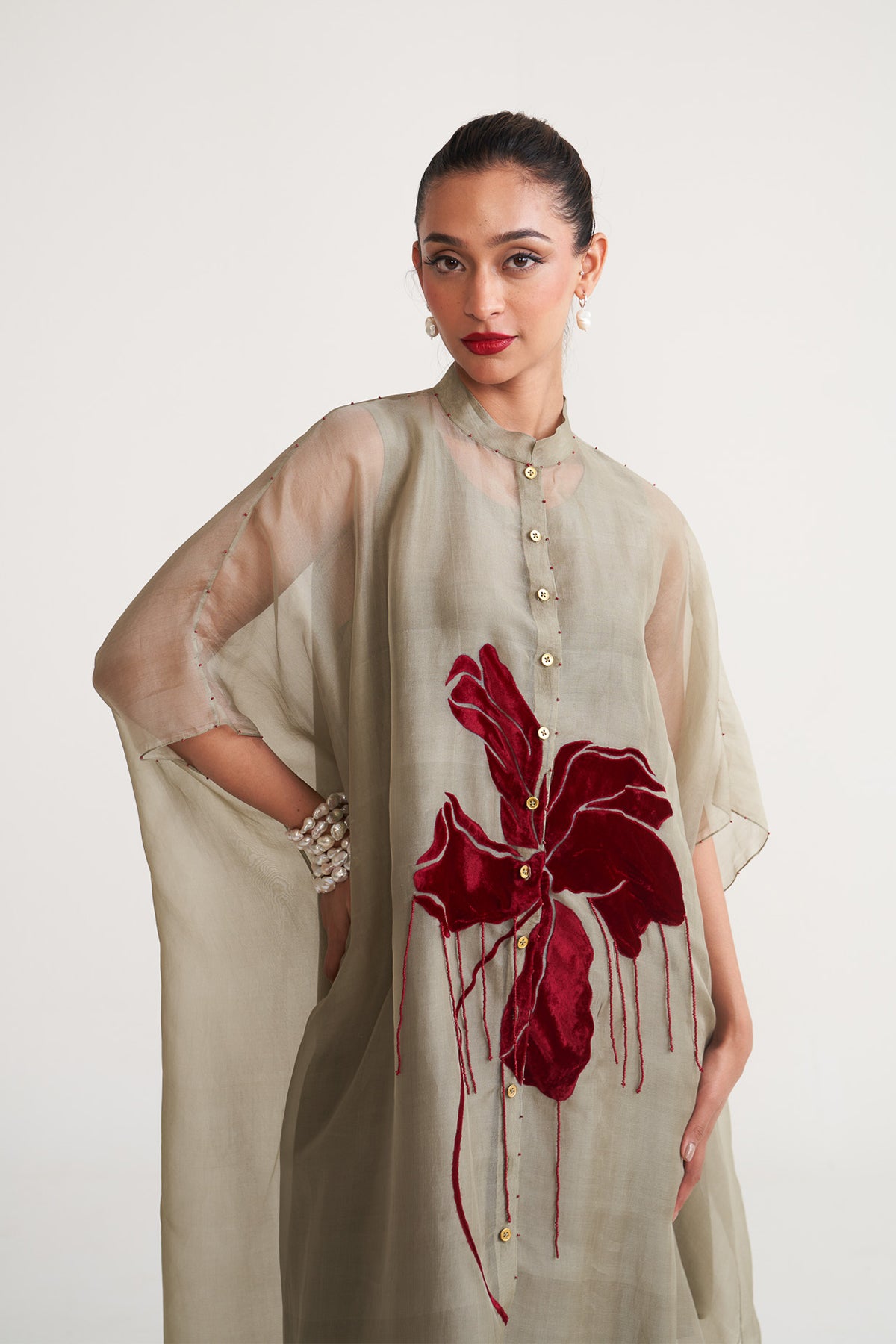 Tulip placket kurta set