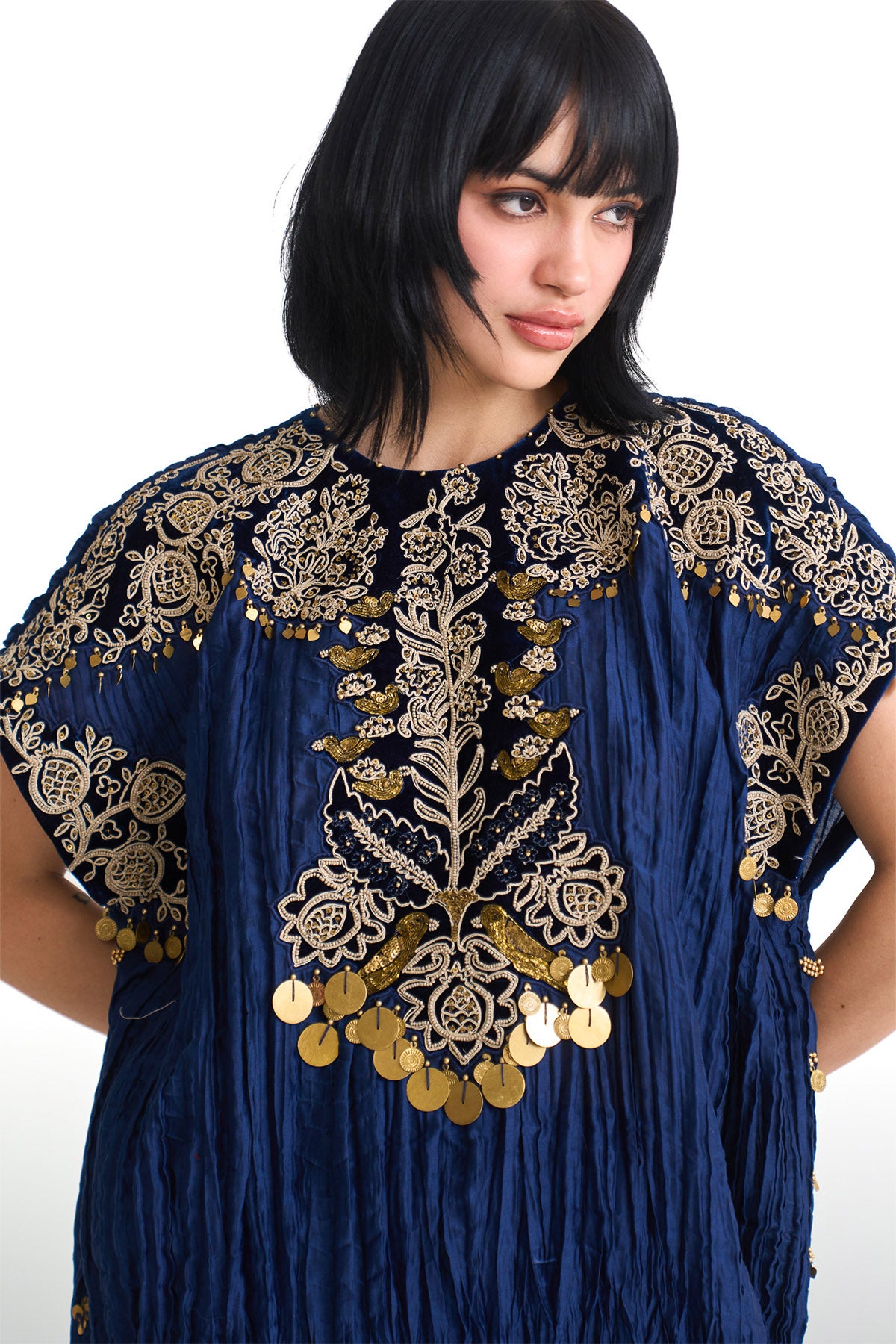Chandni wrinkle dori tunic set