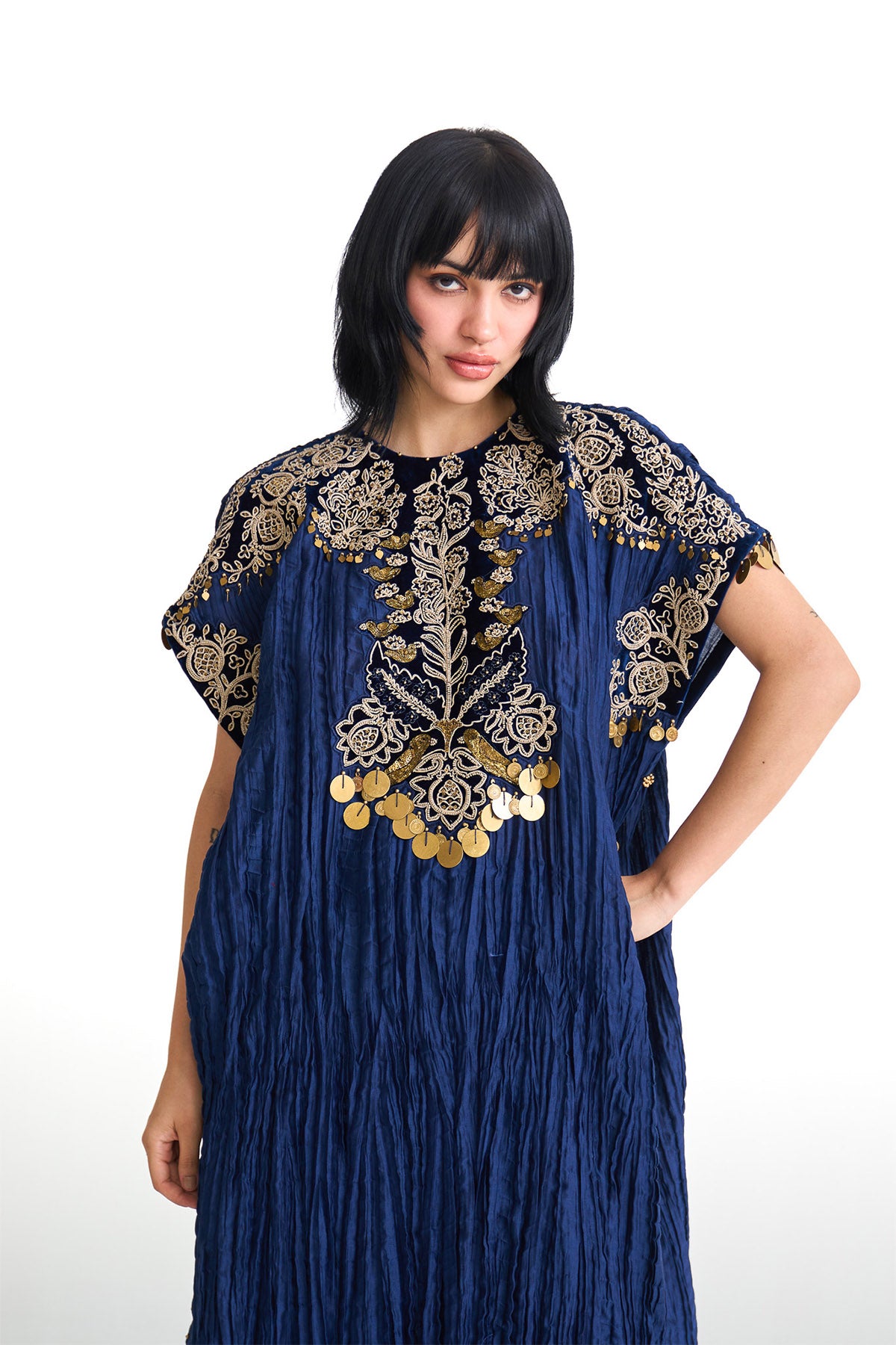 Chandni wrinkle dori tunic set