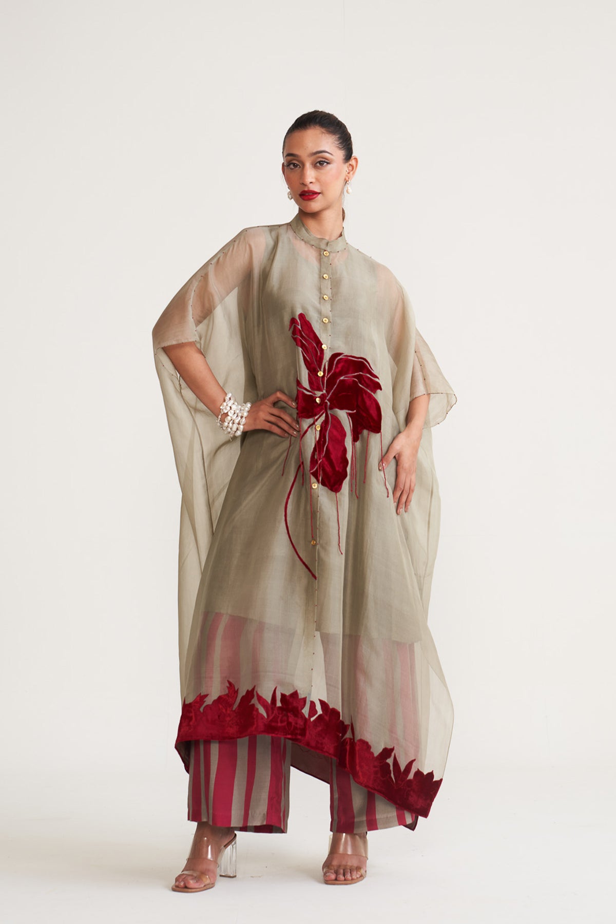 Tulip placket kurta set