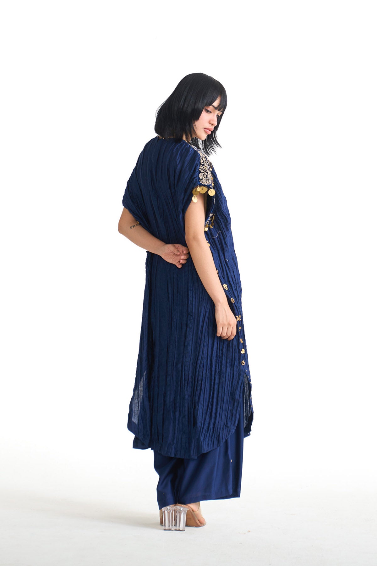 Chandni wrinkle dori tunic set