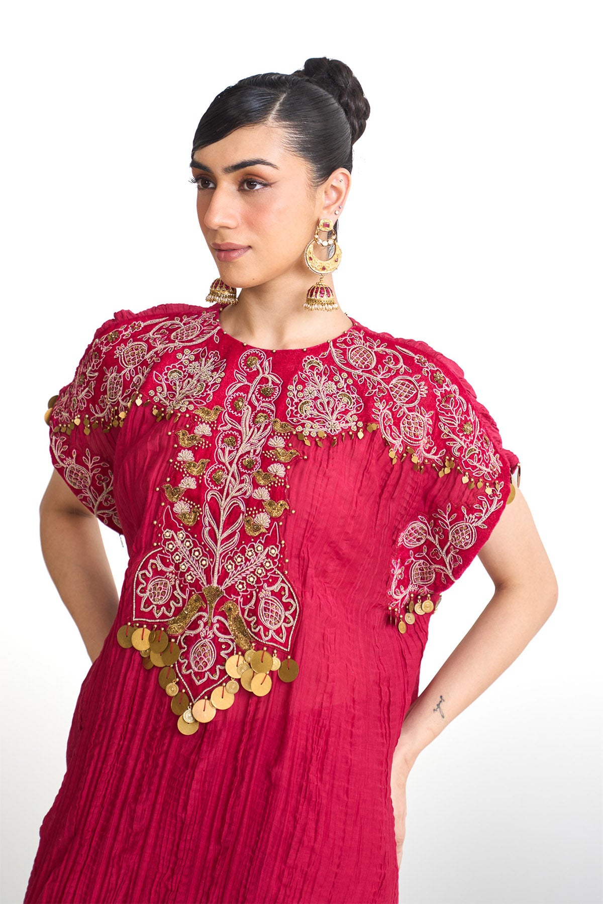 Chandni wrinkle dori tunic set