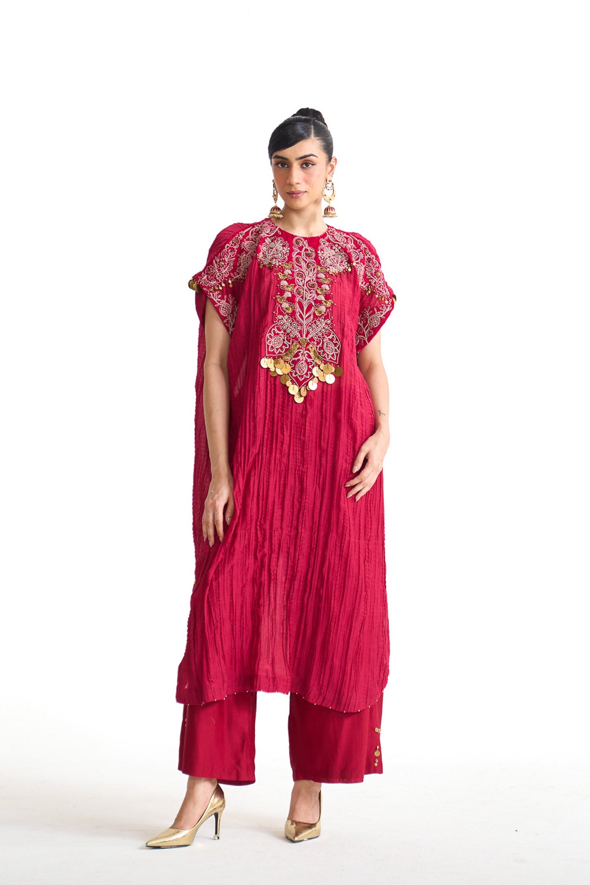 Chandni wrinkle dori tunic set