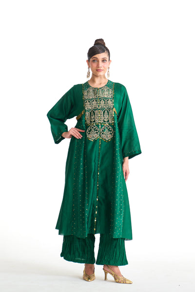 Chandni kalidar yoke tunic kurta set