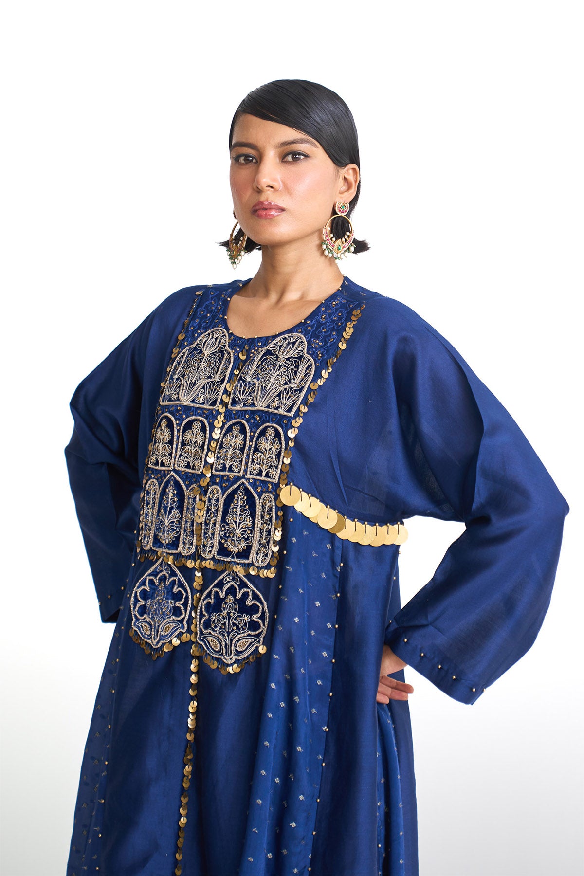 Chandni kalidar yoke tunic kurta set