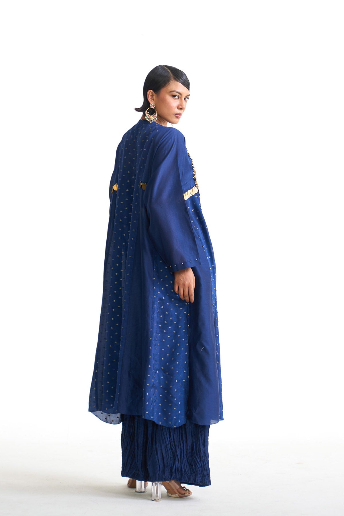 Chandni kalidar yoke tunic kurta set