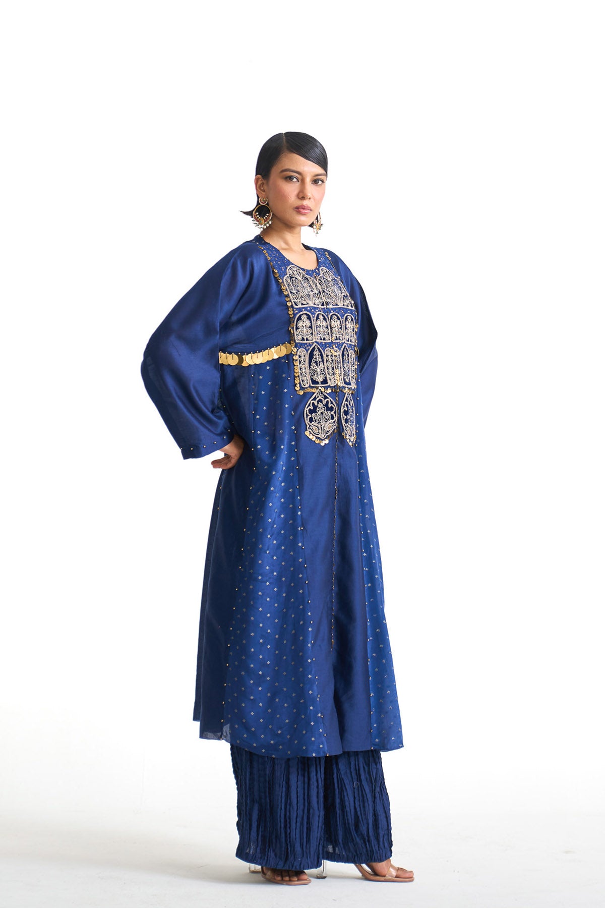 Chandni kalidar yoke tunic kurta set