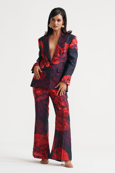 Dark rose Long blazer