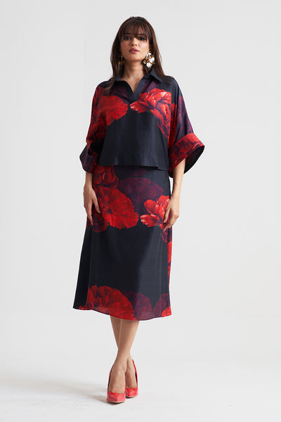 Dark rose Short shirt