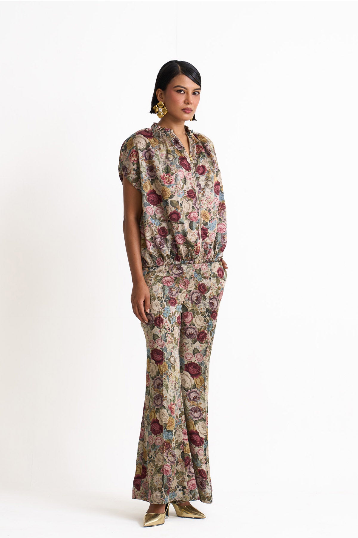 Vintage romance bell bottom pants