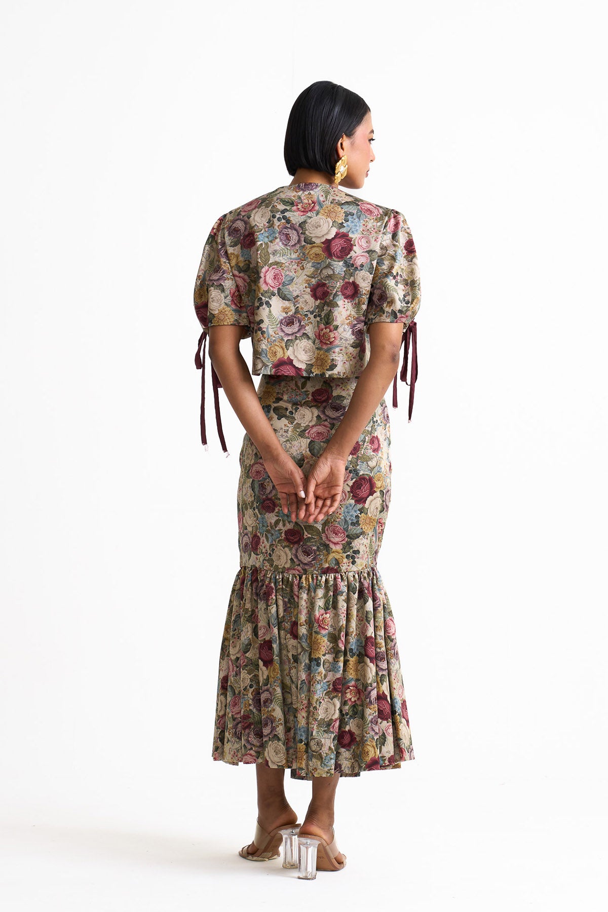 Vintage romance midi skirt