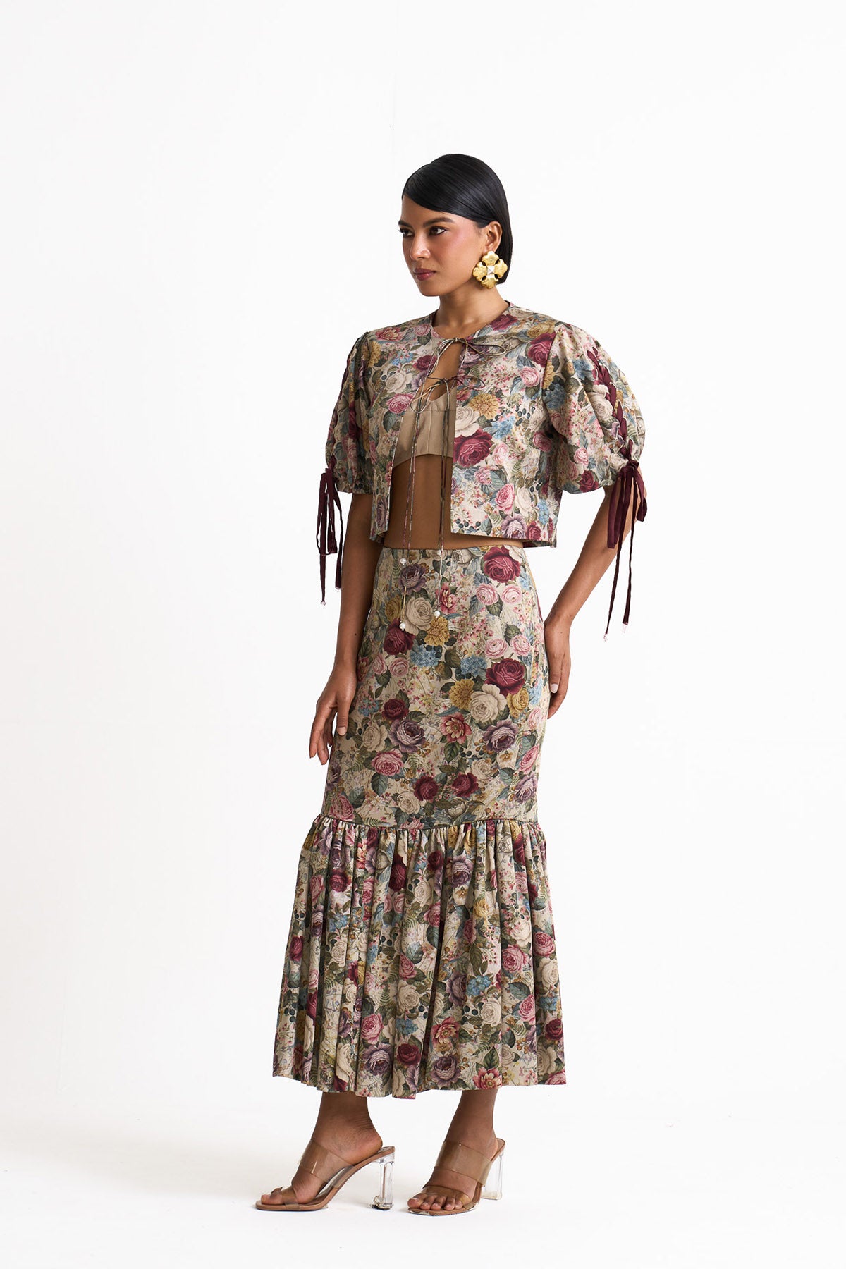 Vintage romance midi skirt