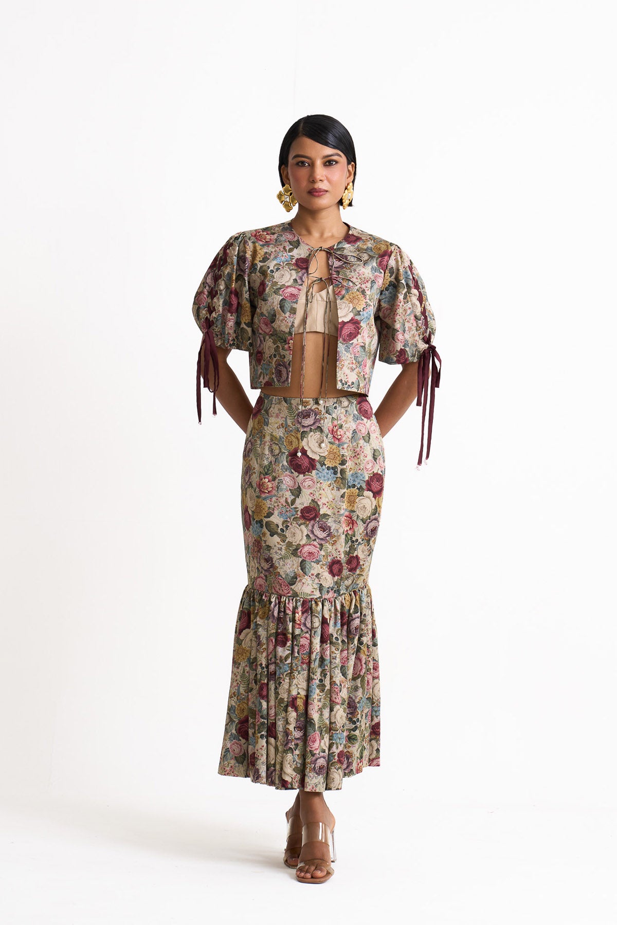 Vintage romance midi skirt