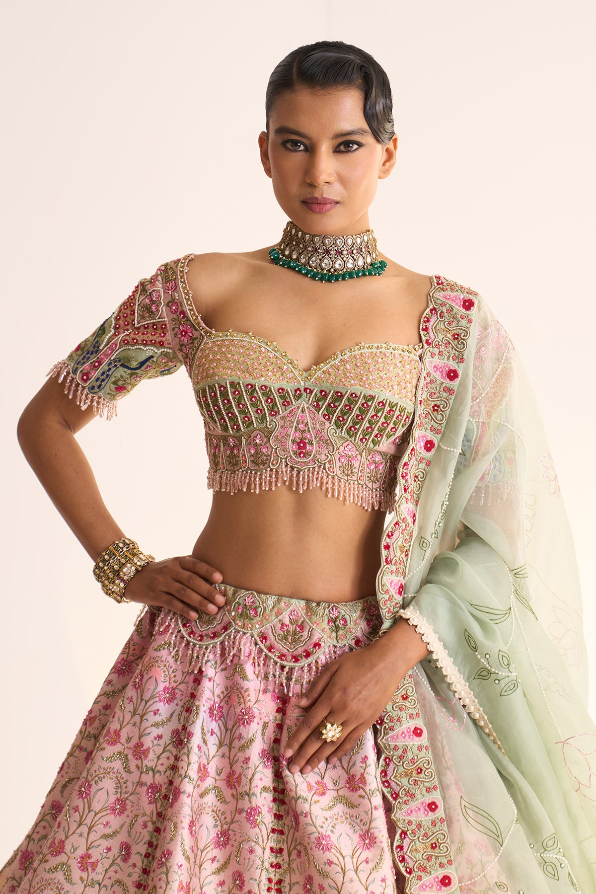 Peacock moon lehenga