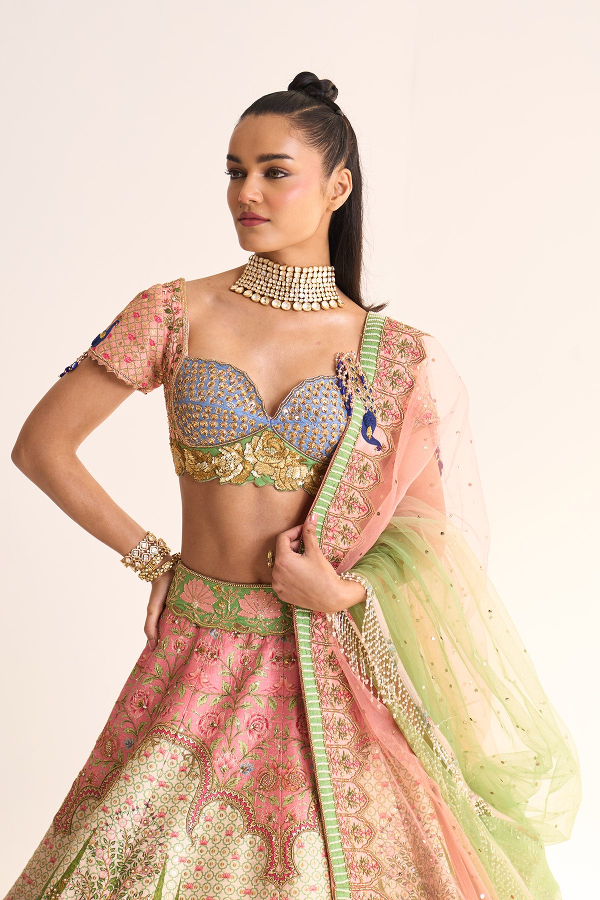 Peacock romance lehenga