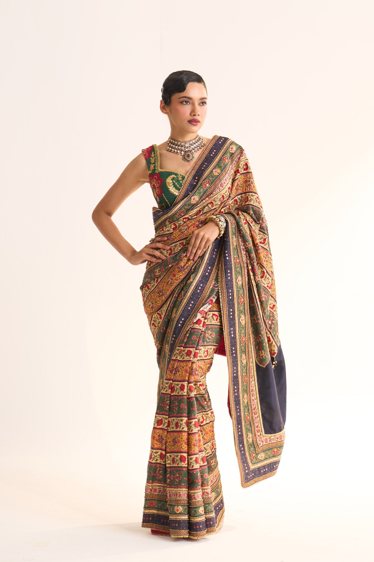 Crimson bagh saree