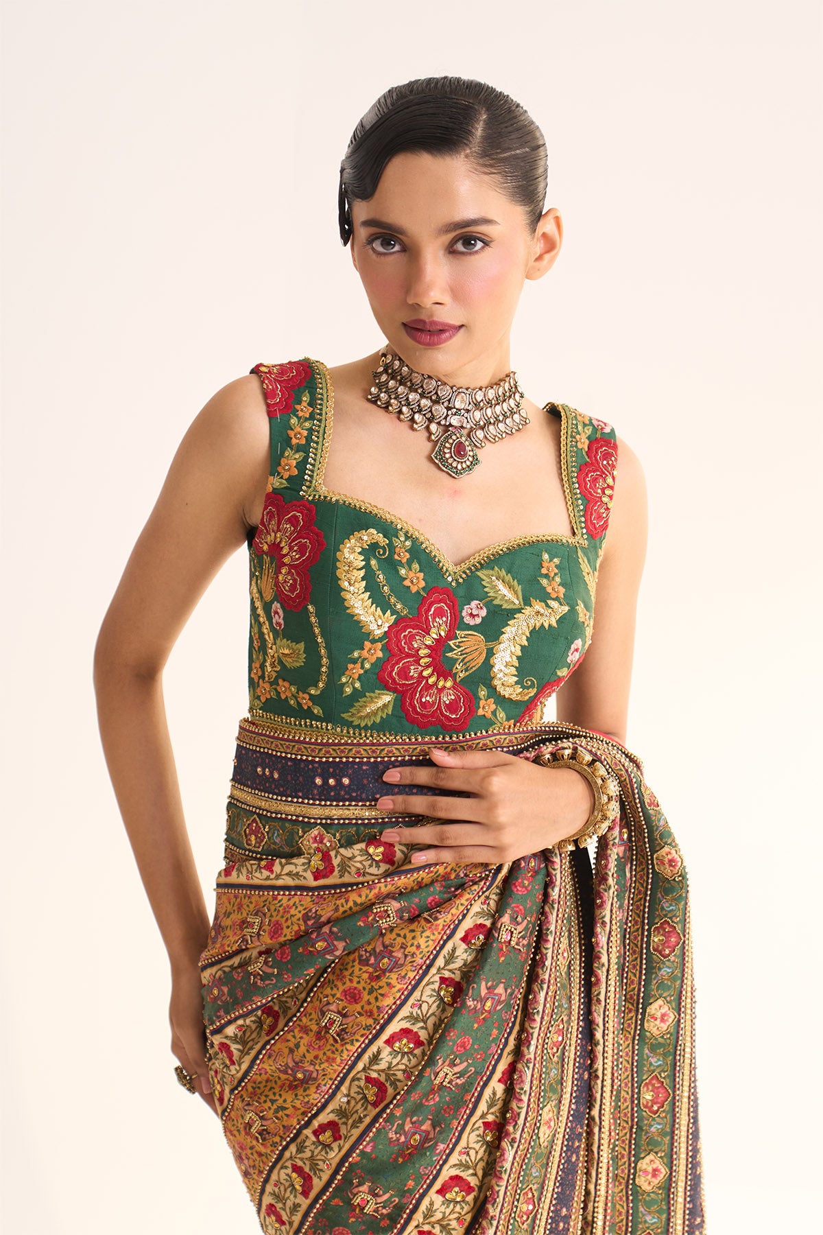 Crimson bagh saree