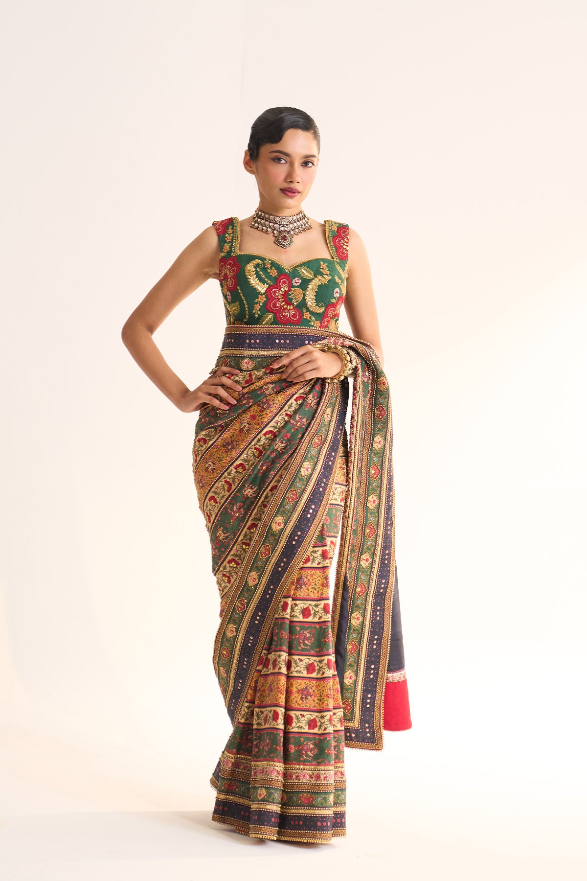 Crimson bagh saree