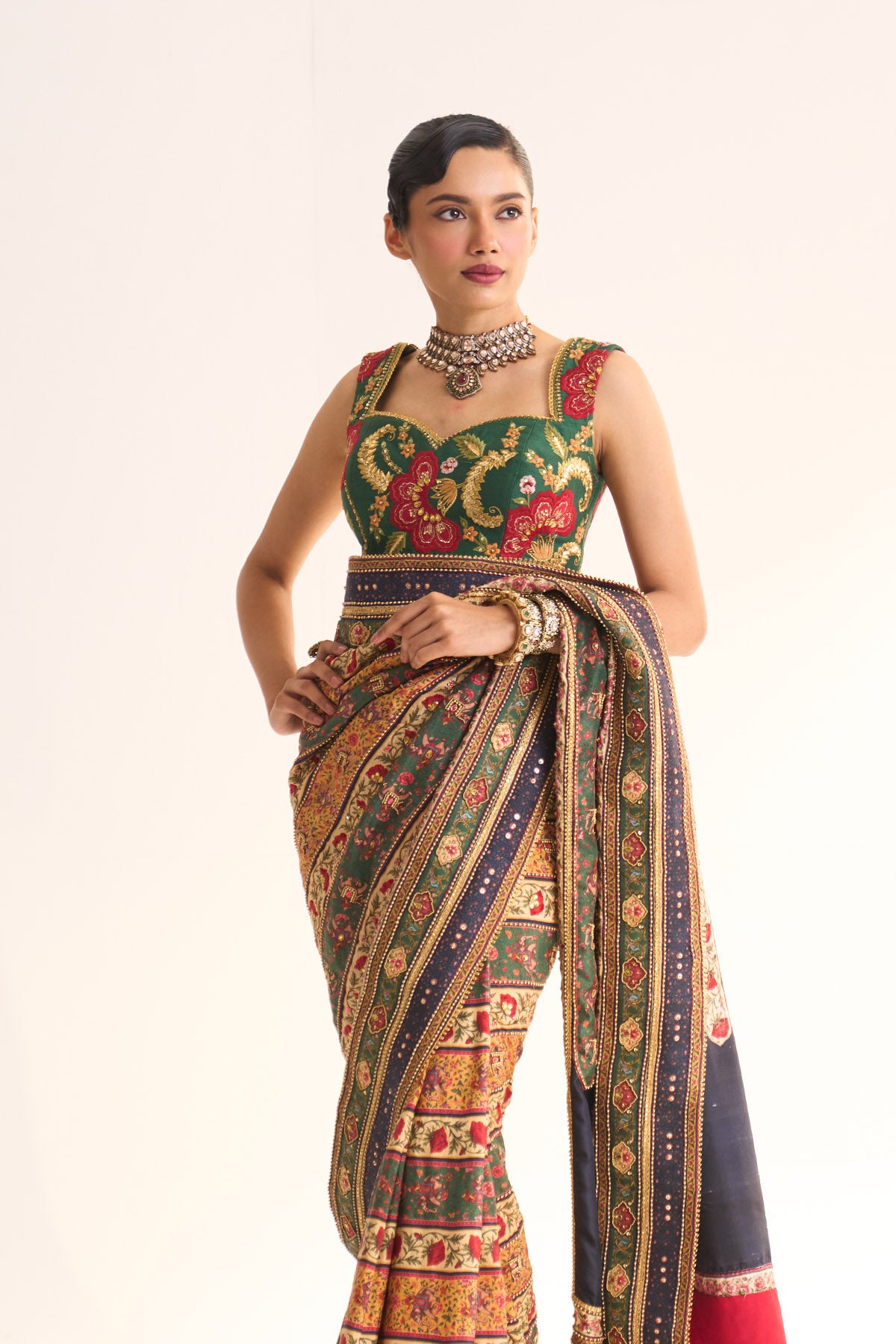 Crimson bagh saree