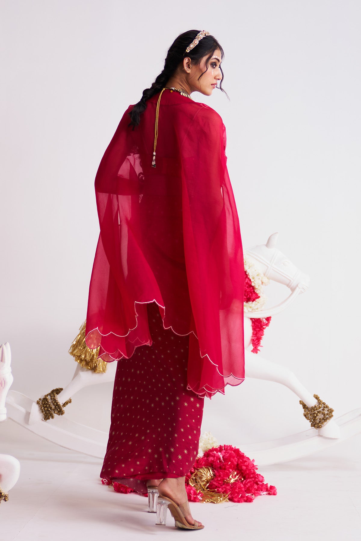 Tara cape skirt set