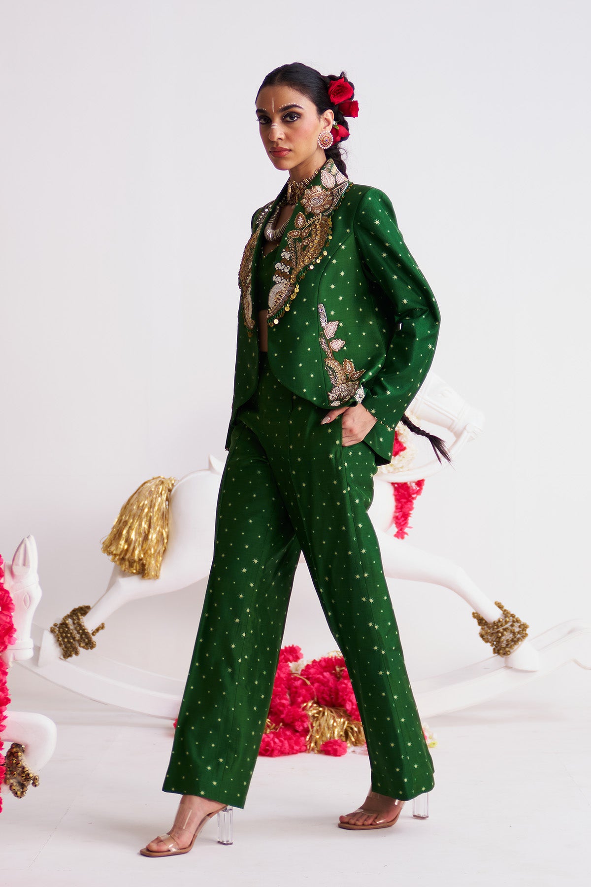 Tara scallop blazer set