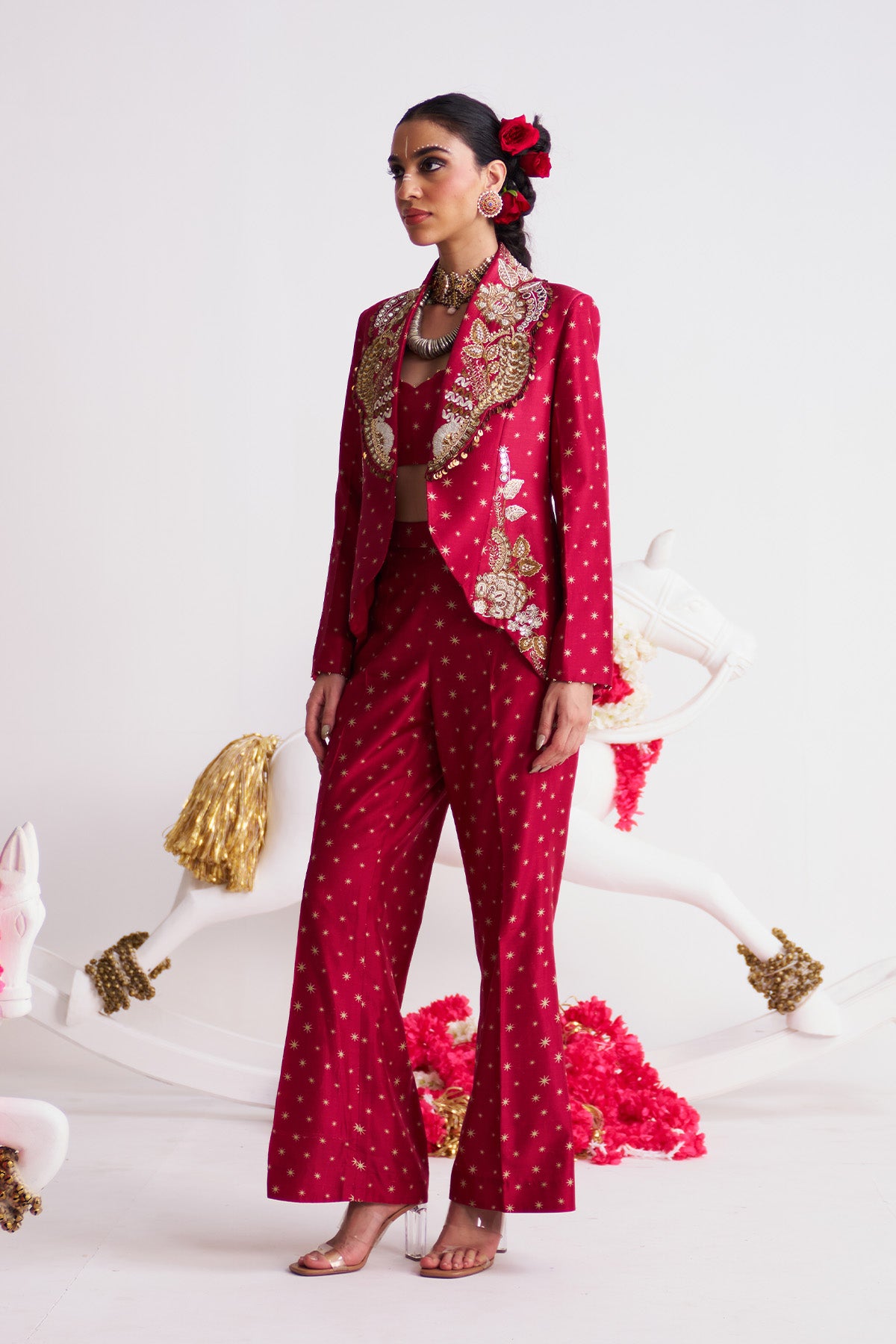 Tara scallop blazer set