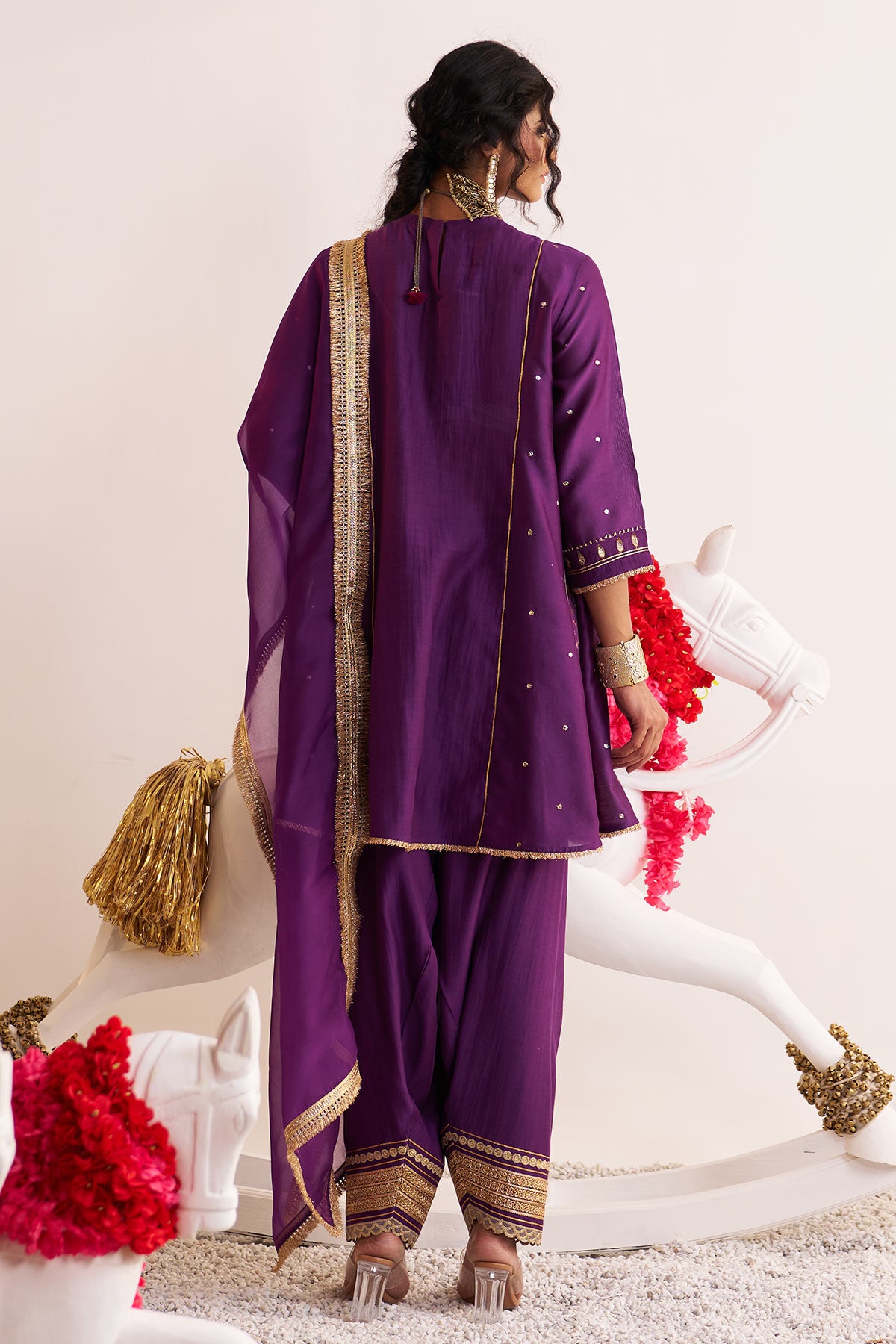 Gota paisley kurta and salwar set