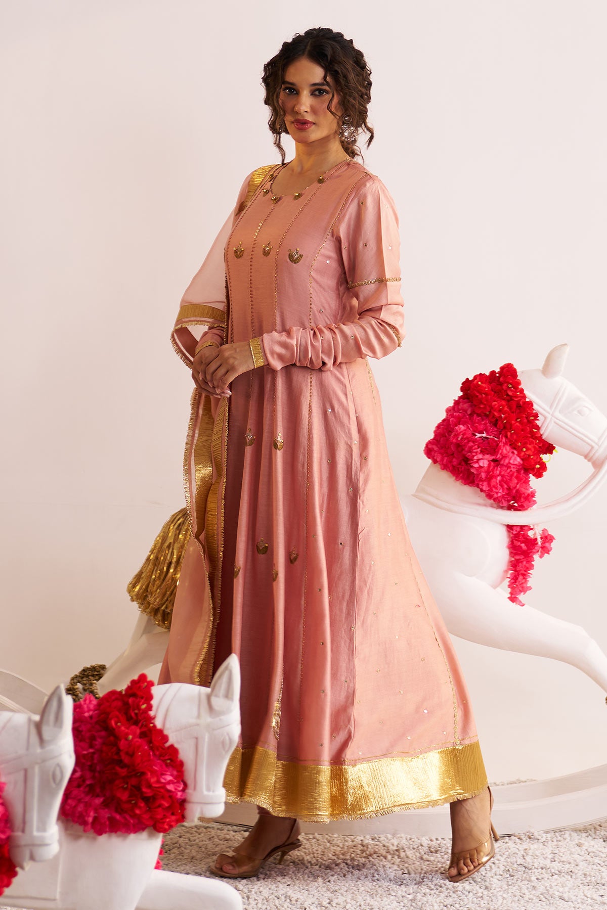 Gota embellished anarkali set