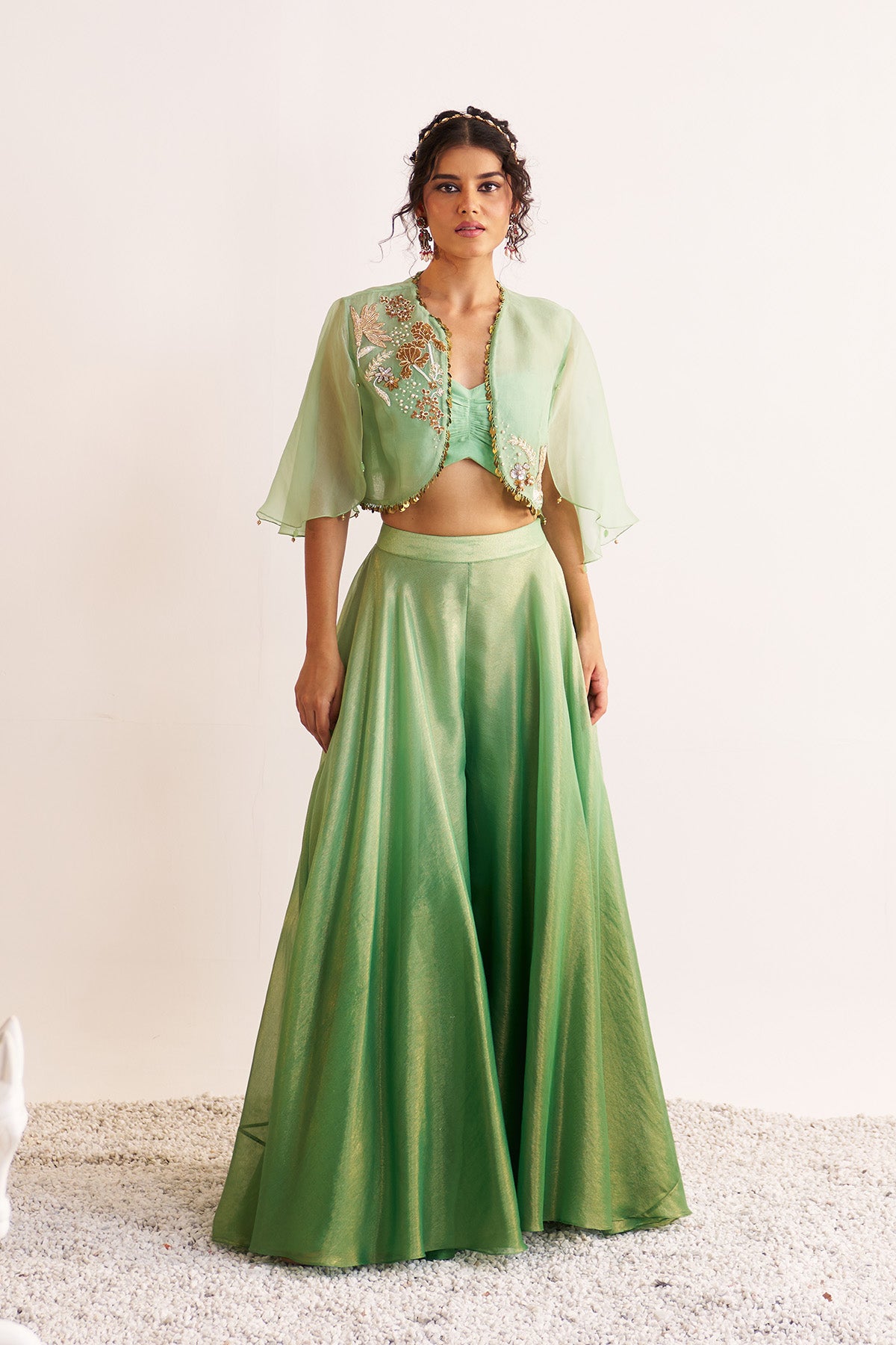 Short cape sharara set