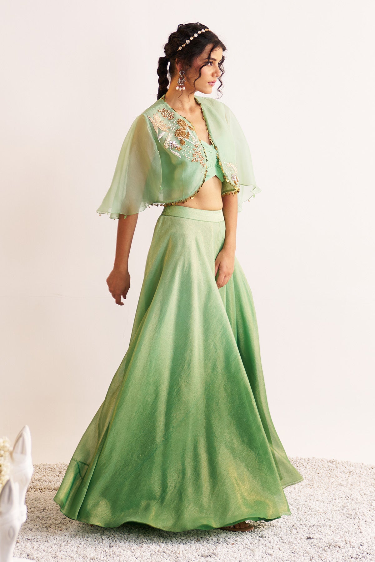 Short cape sharara set