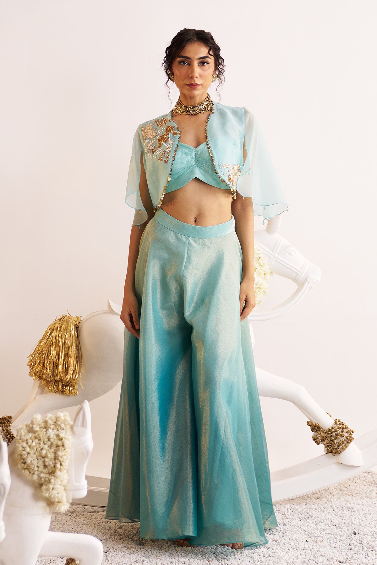 Short cape sharara set