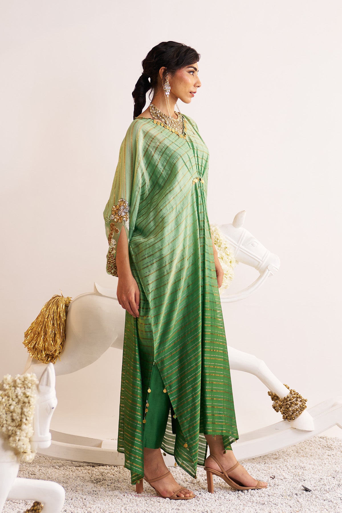 Center pleat kaftan set