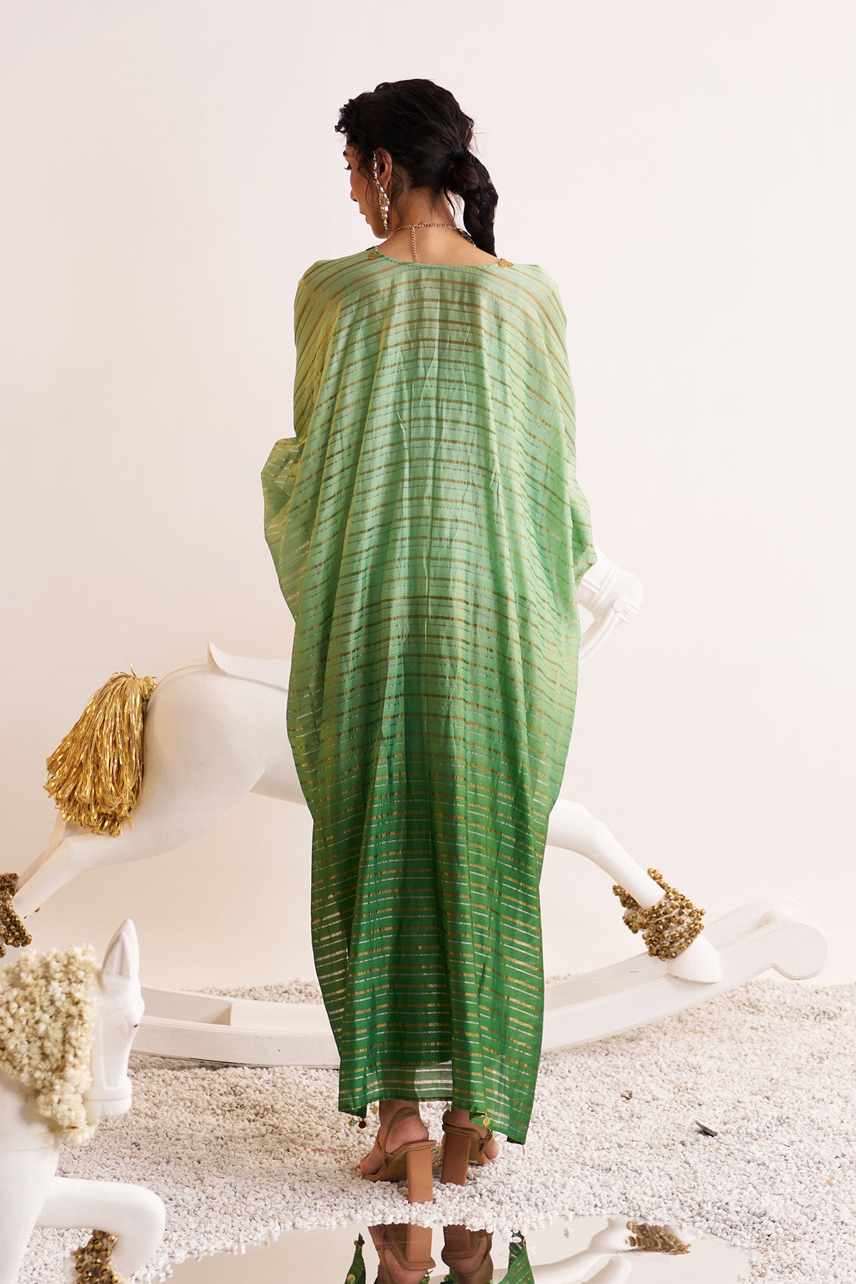Center pleat kaftan set