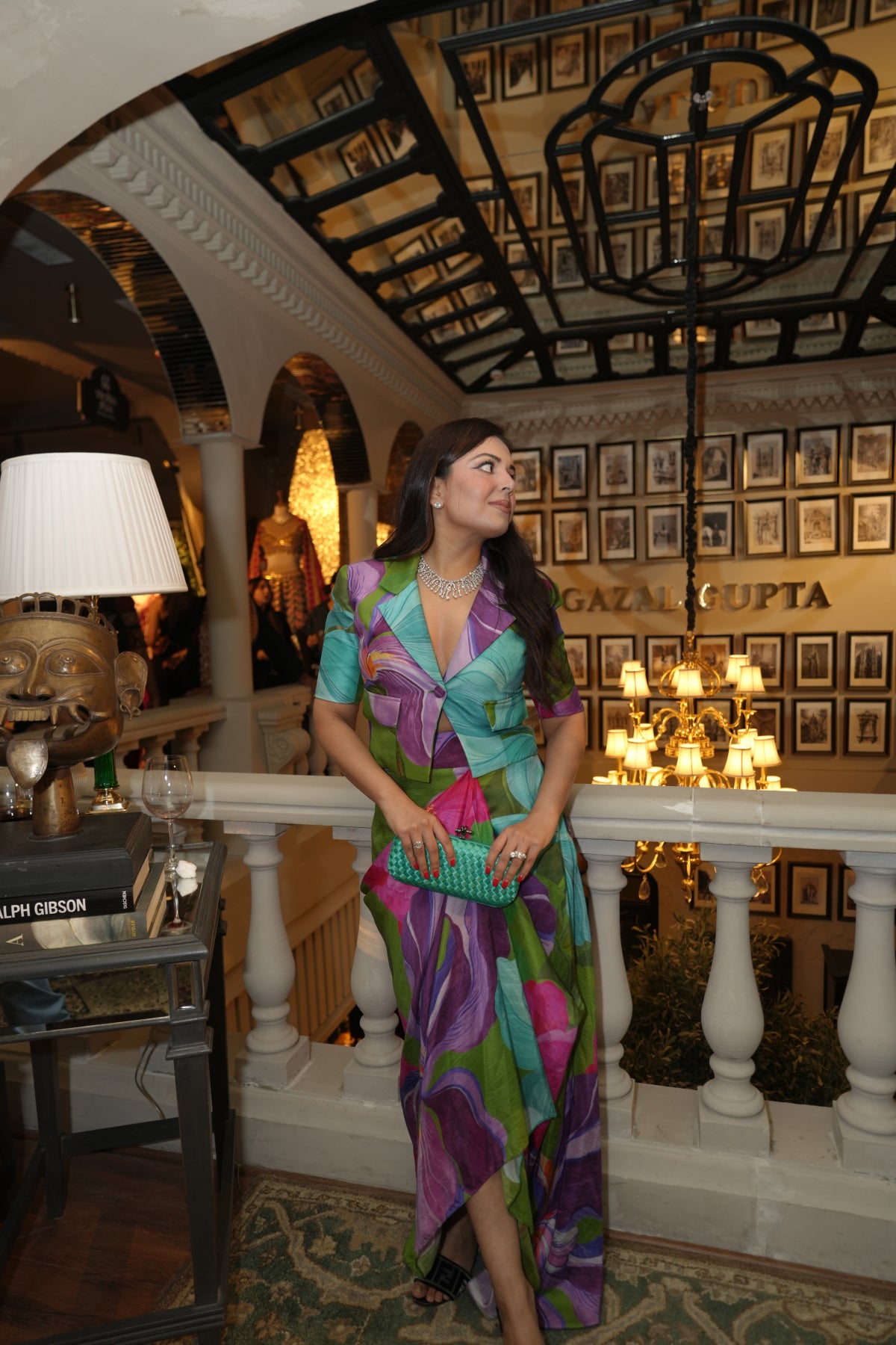 Danika goyal In Crop blazer and drape skirt