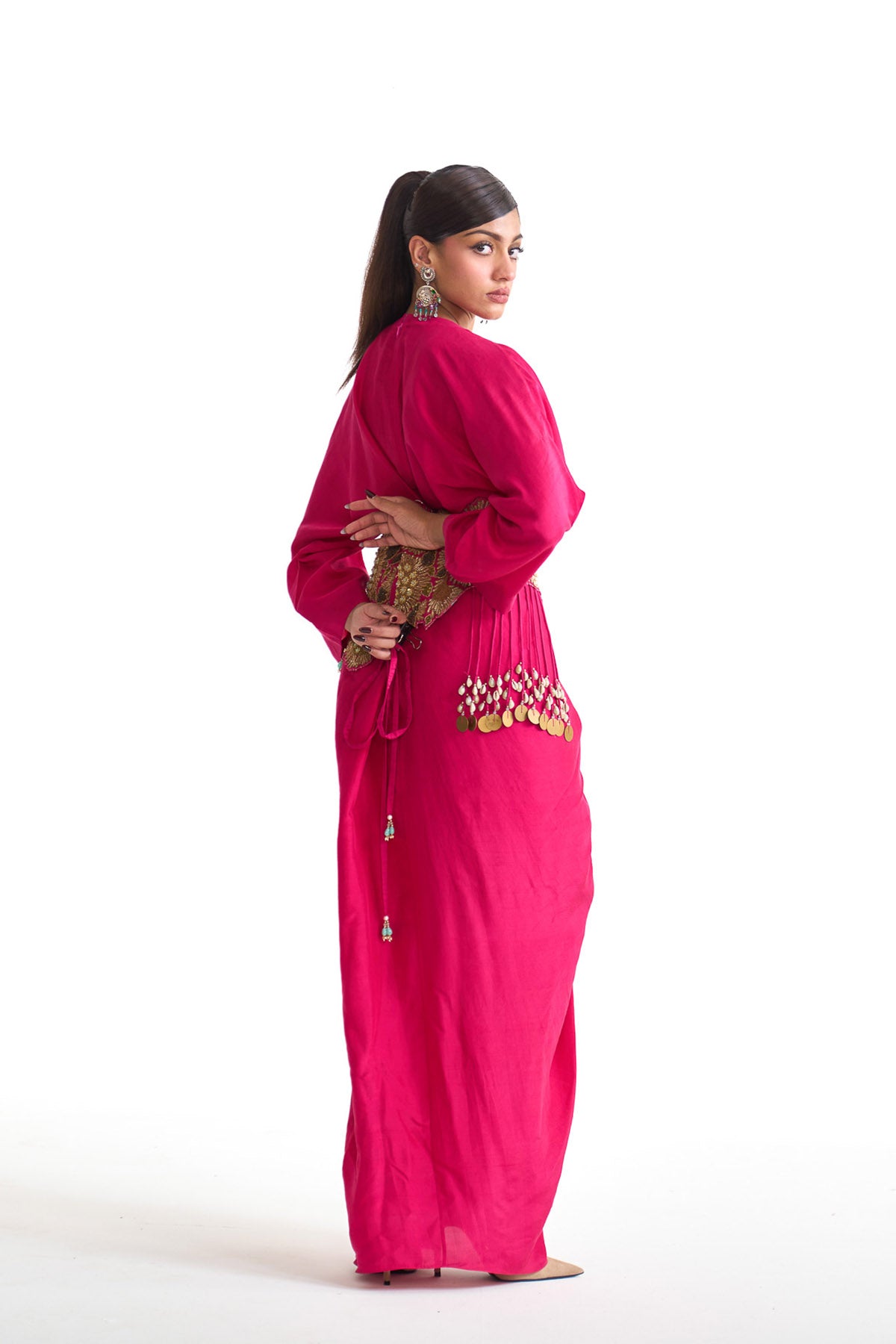 Dancing rays Kaftan with corset belt