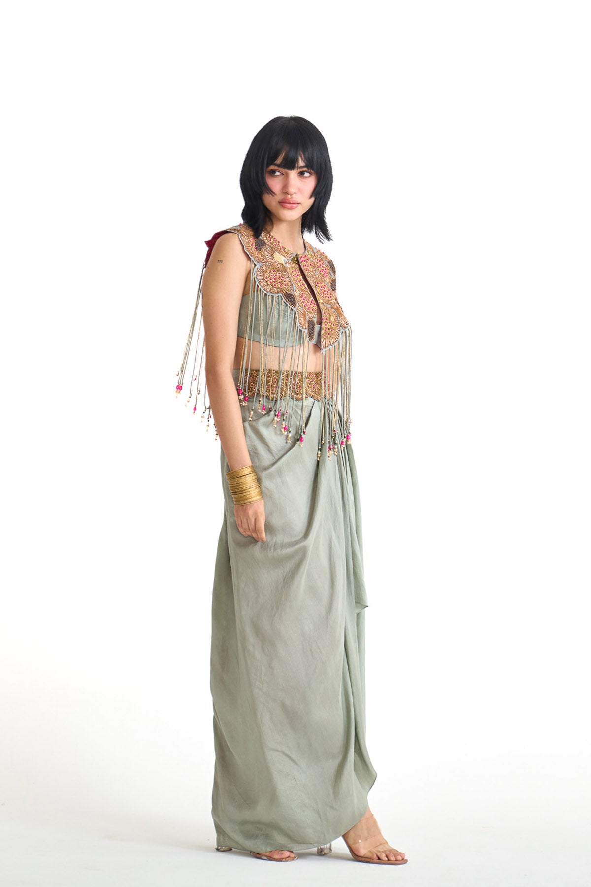 Dancing rays Fringes collar set