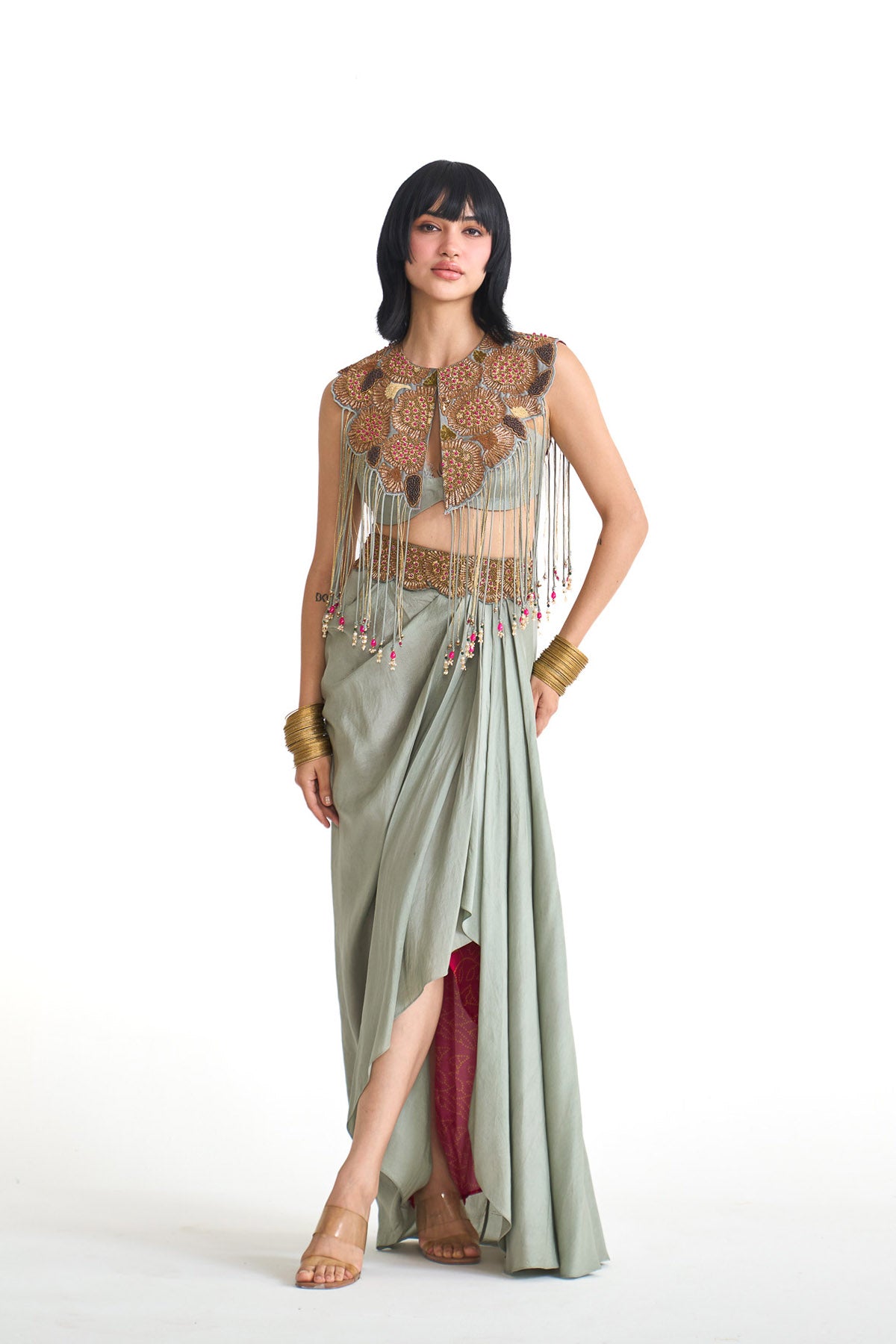 Dancing rays Fringes collar set