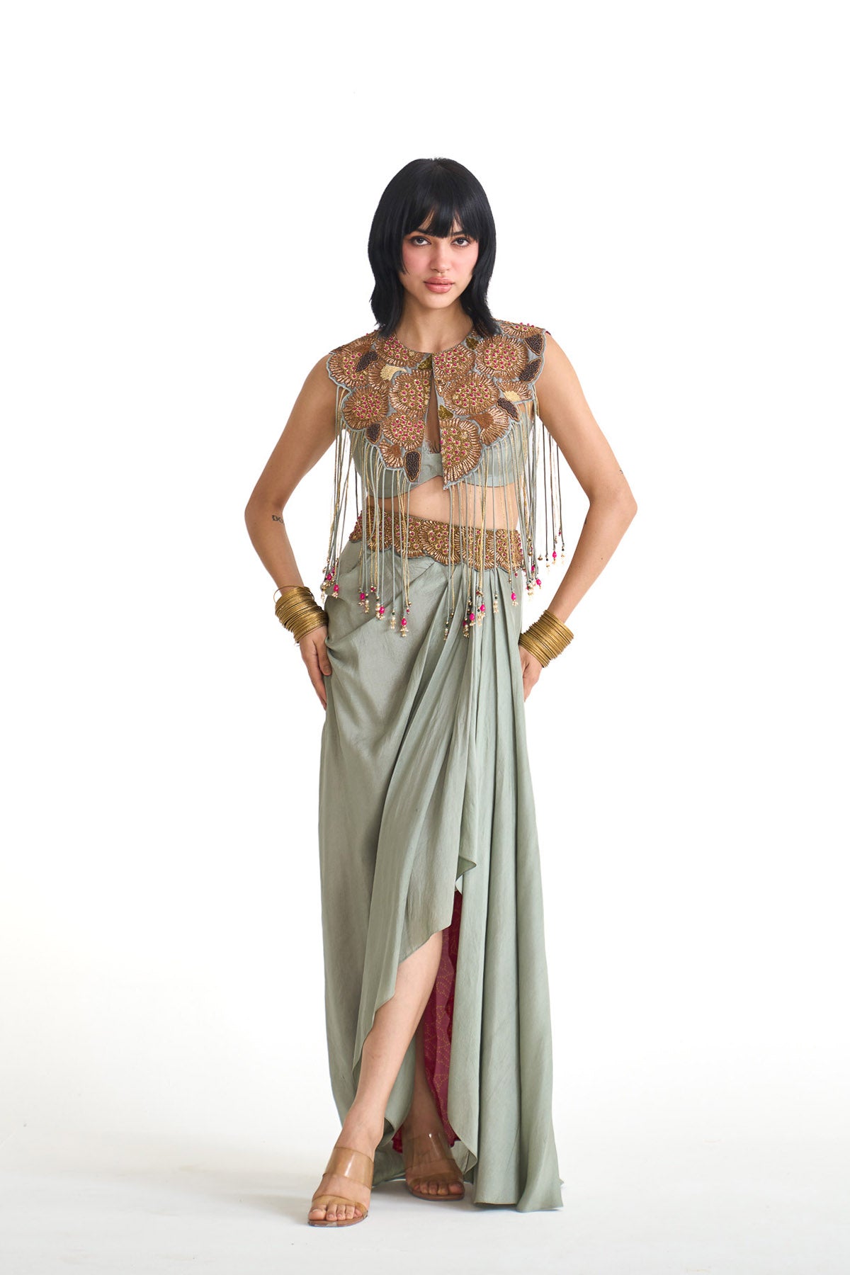 Dancing rays Fringes collar set