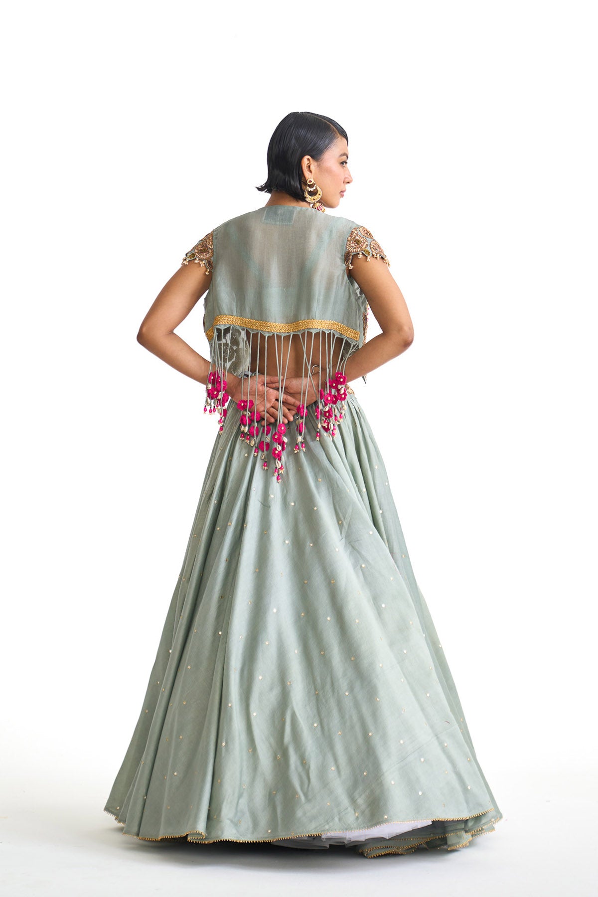 Dancing rays Short jacket with skirt set