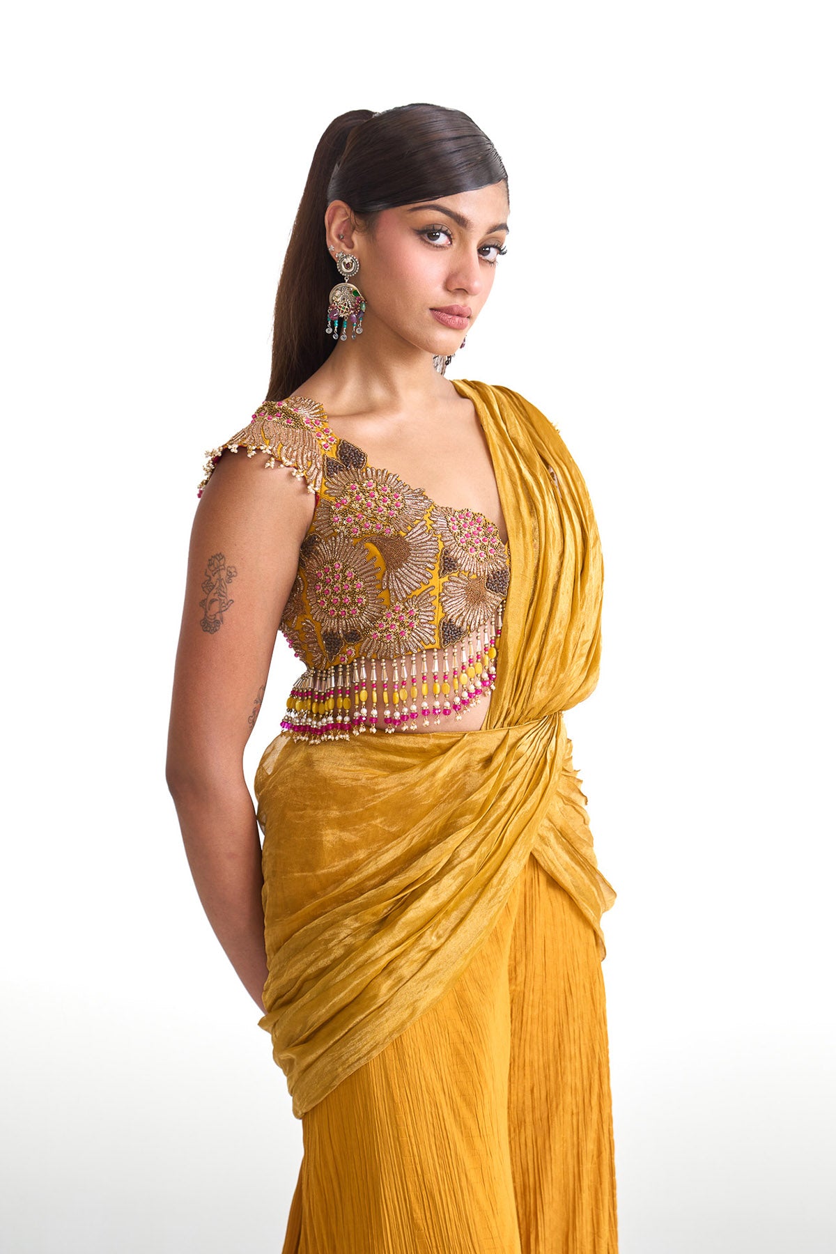 Dancing rays Drape sharara set