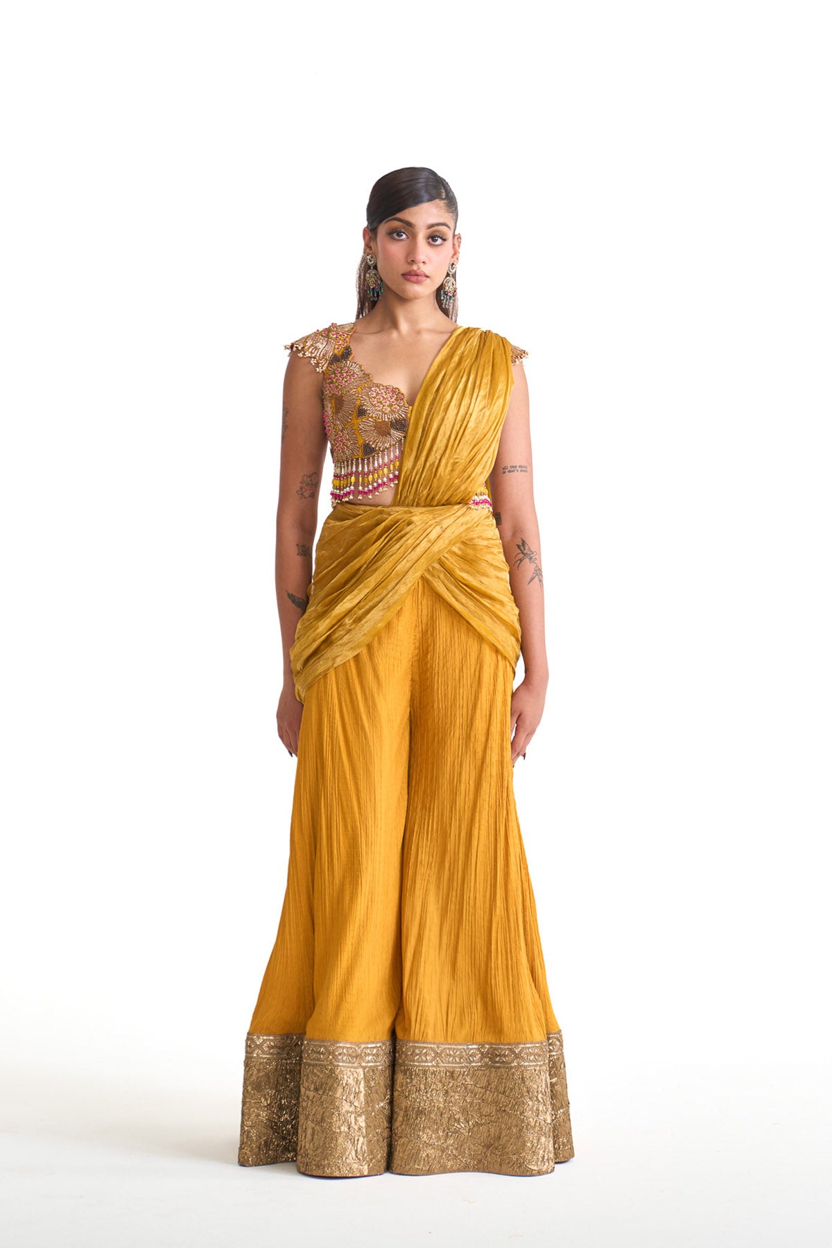 Dancing rays Drape sharara set